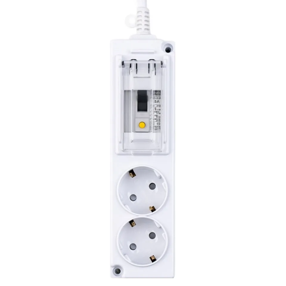 보코 고용량 4000W 누전차단용 멀티탭 2구, 5m, 화이트, 1개